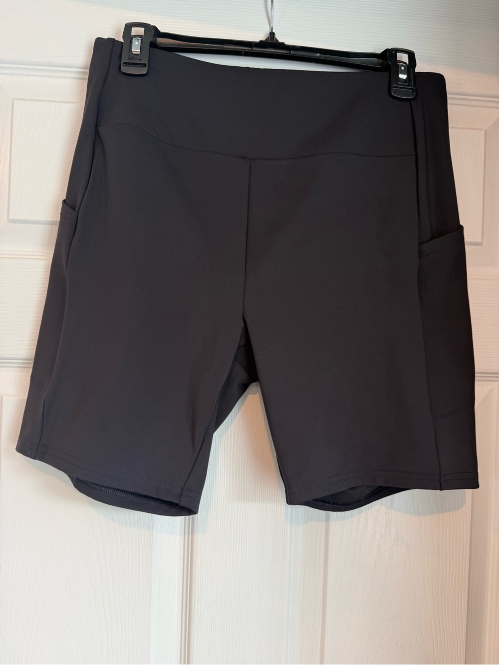 RBX Black High-Rise Bike Shorts with Side Pockets